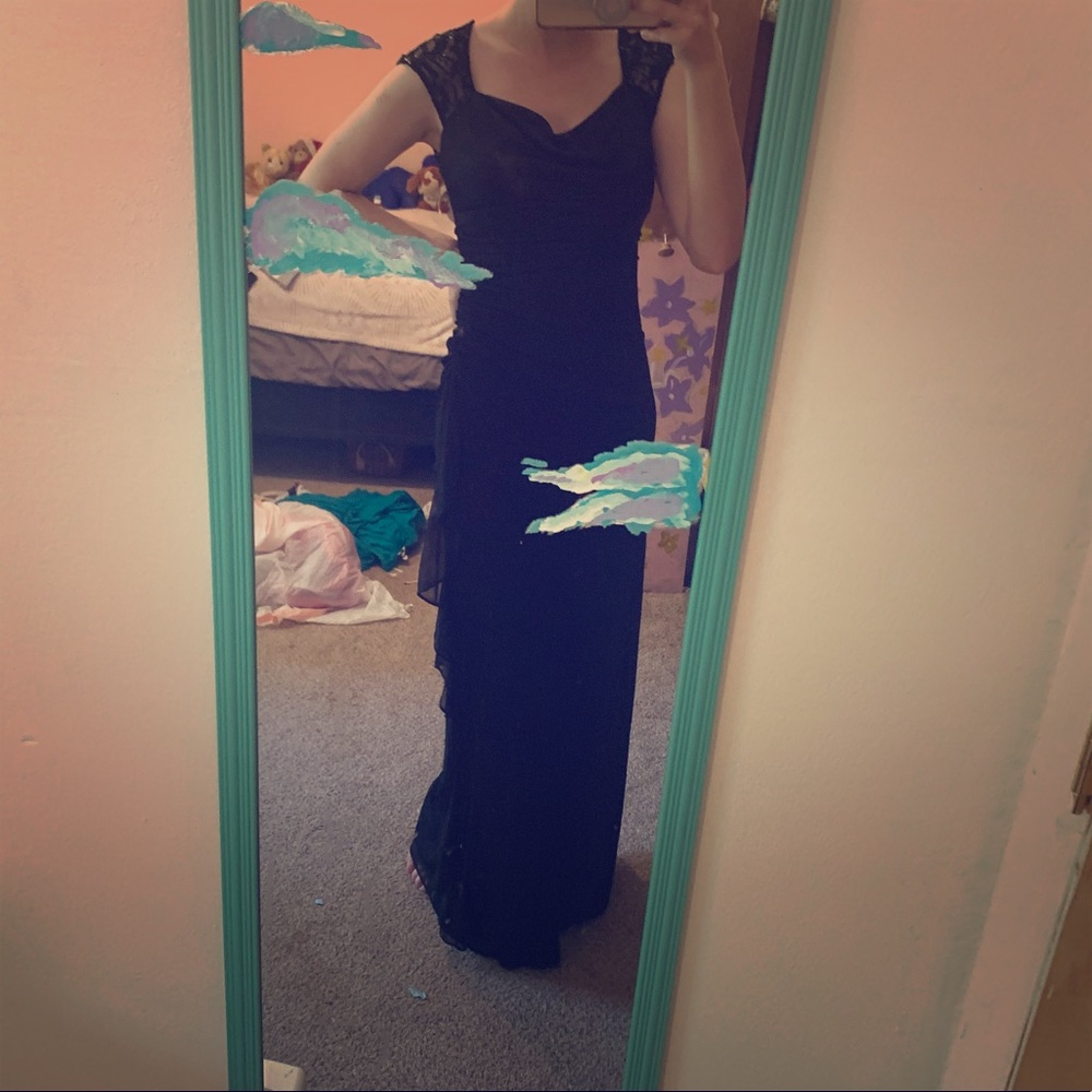 black homecoming/prom dress